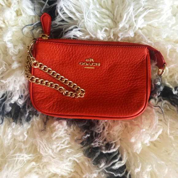 Coach Handbags - Limited Edition COACH Pebbled Leather Wristlet